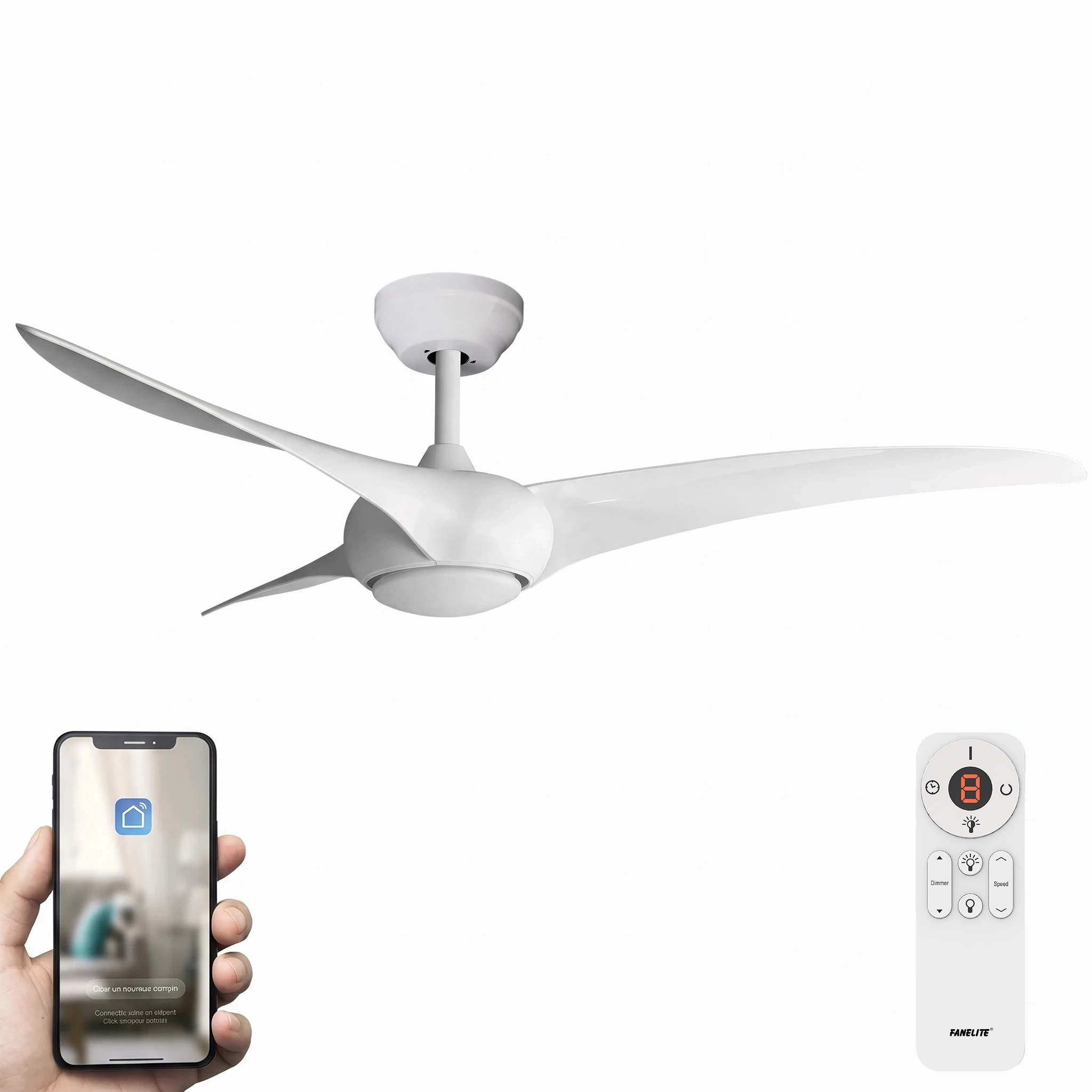 Brasseur d'air LED SAONA 132 cm